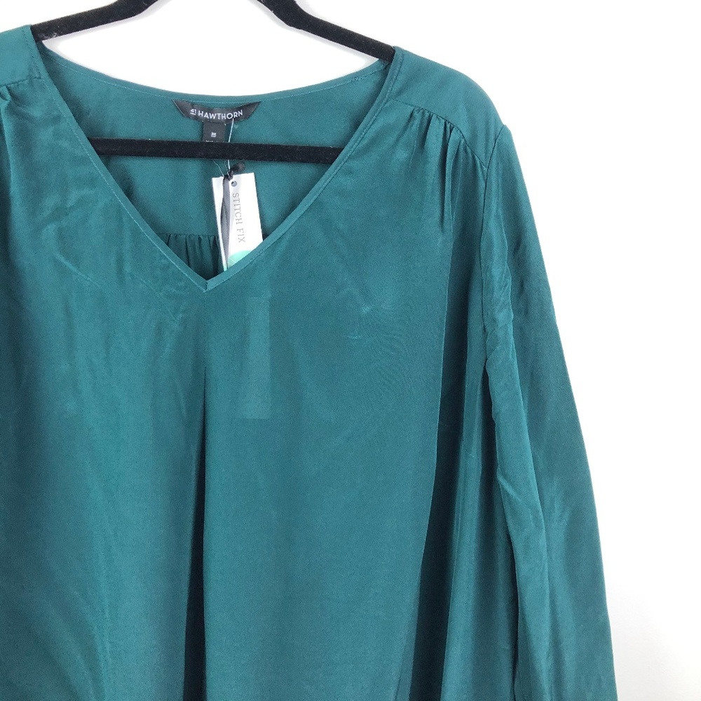 41 HAWTHORN Stitch Fix Lecia Pleated Blouse Sz 3X